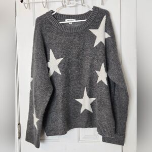 VIGOSS Gray Star Crewneck Sweater Soft Size 1X